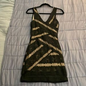 Windsor Black and Cream Color Dress